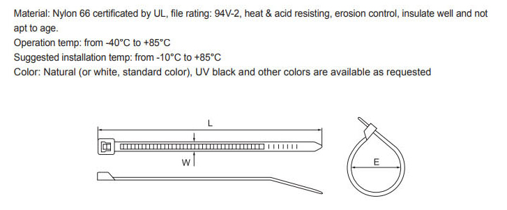 self-locking cable ties描述