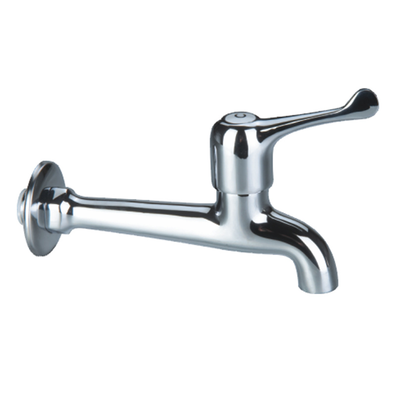 Staright Chrome Plate Tap Brass Lever Handle Kitchen Bibcock