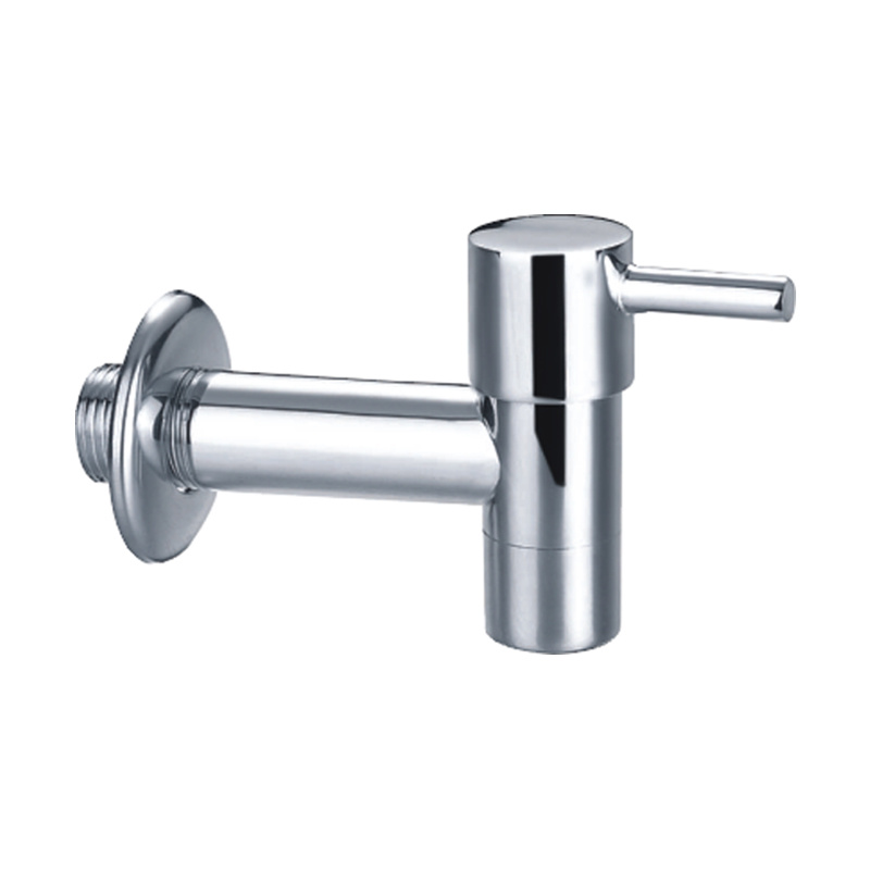 Lever Handle Straight Chrome Plate Tap Brass Bibcock for Water