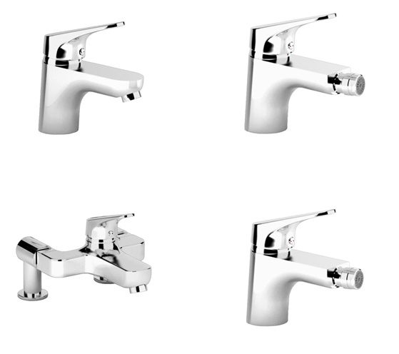 UK Popular Sale Round Square Deck Bath Shower Mixer with Shower Kit