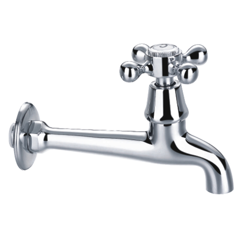 China New Arrive Long Straight Quarter Chrome Plate Brass Bibcock