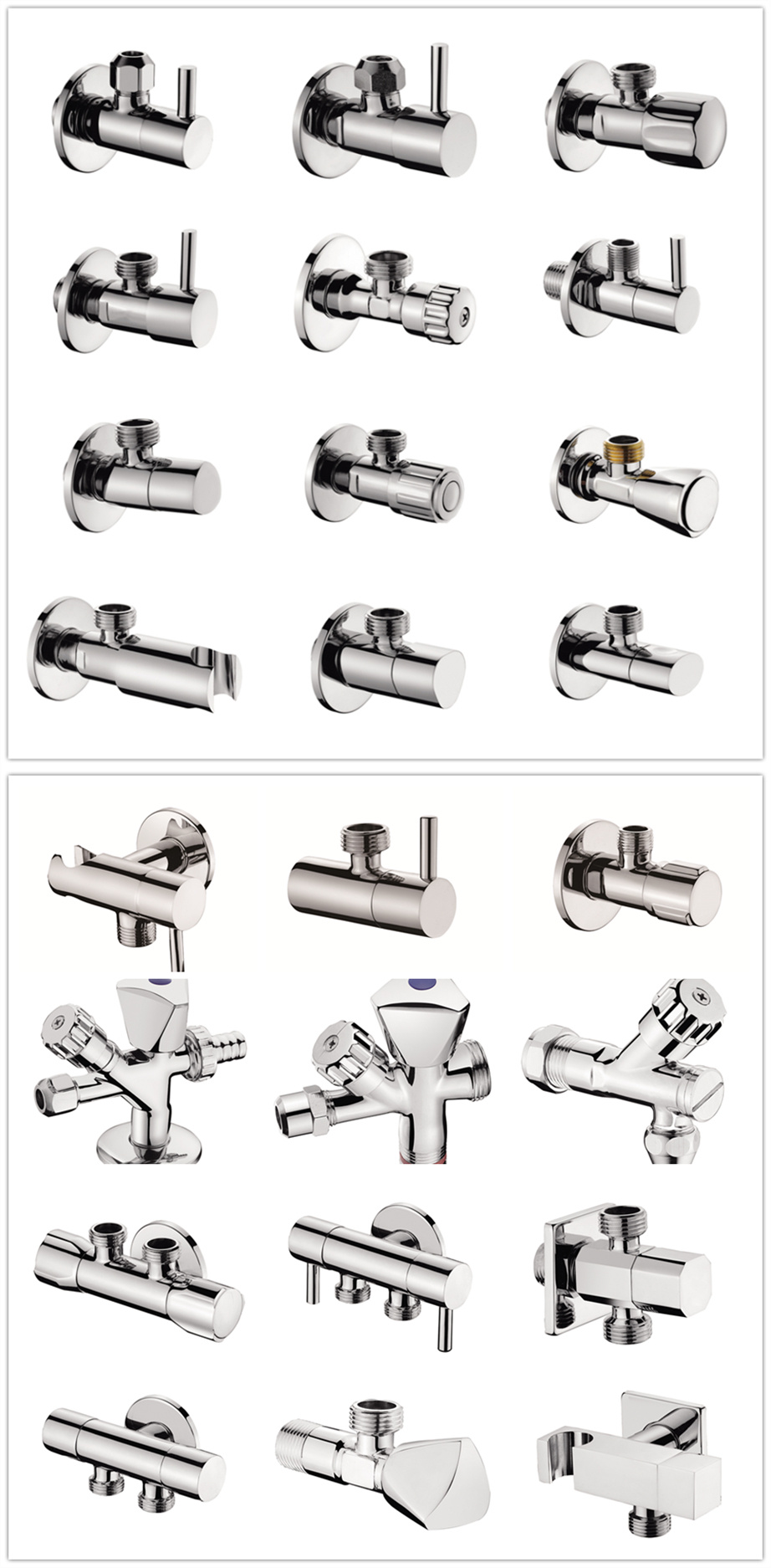 Brass Angle Valves with Chrome Plated Kitchen and Bathroom016