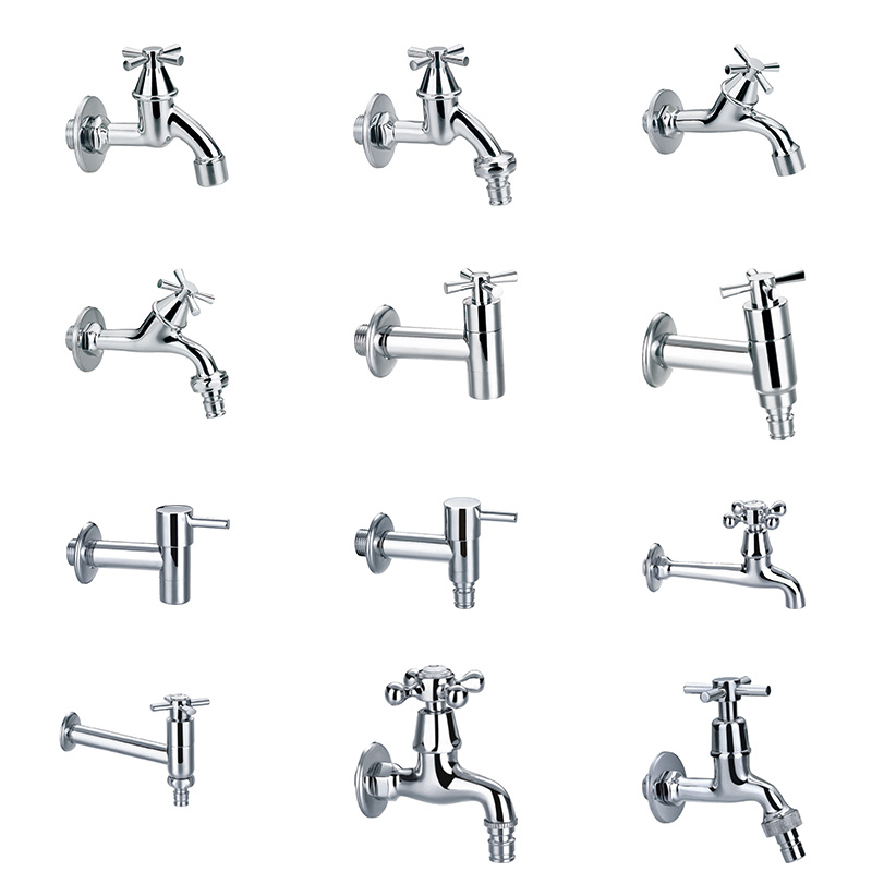 China New Arrive Long Straight Quarter Chrome Plate Brass Bibcock